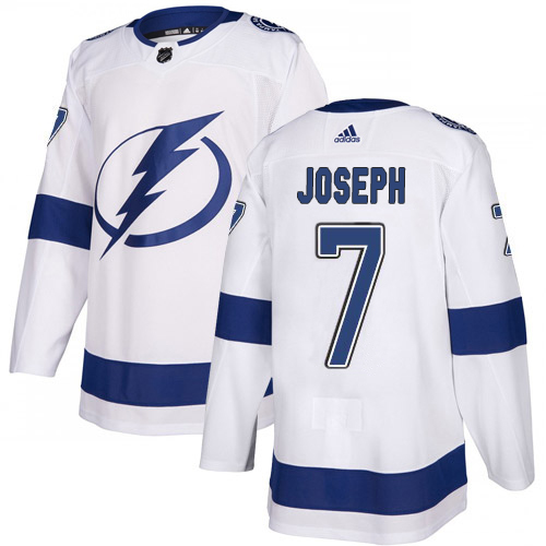 Adidas Tampa Bay Lightning 7 Mathieu Joseph White Road Authentic Youth Stitched NHL Jersey